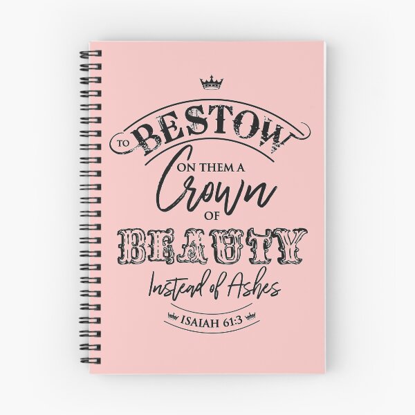 Item preview, Beauty for ashes, Isaiah 61:3 - Gossamer pink designed and sold by AbideApparel.