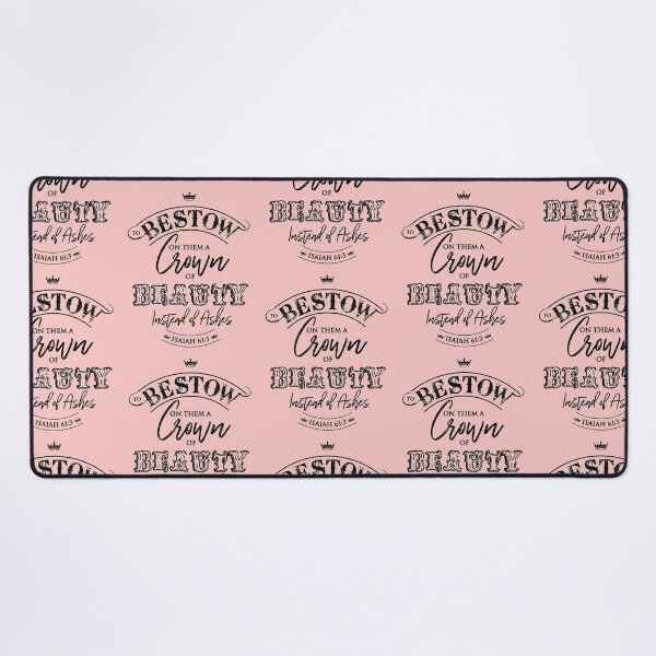 Item preview, Beauty for ashes, Isaiah 61:3 - Gossamer pink designed and sold by AbideApparel.