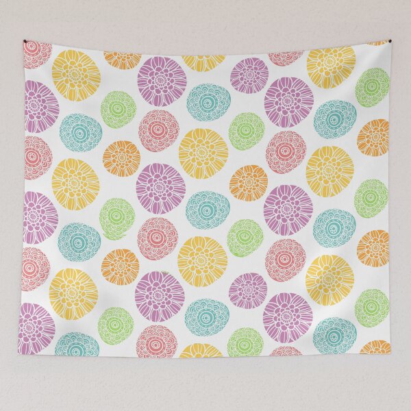 Item preview, Colorful abstract glowers pattern designed and sold by GoDesign1.