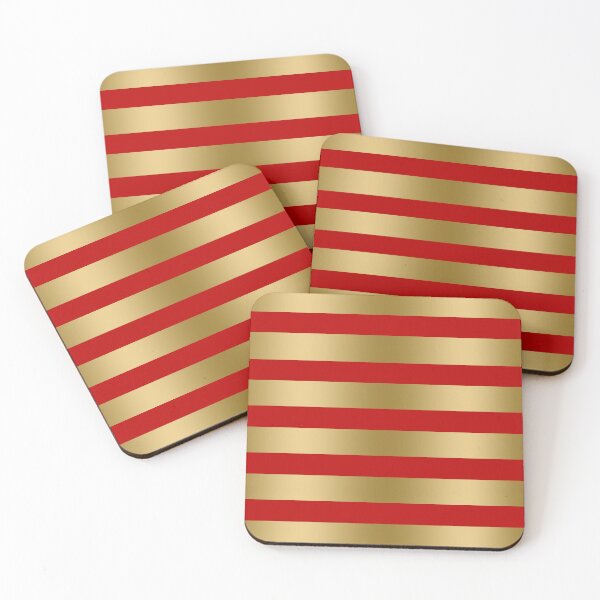 Item preview, Gold and red stripes pattern designed and sold by GoDesign1.