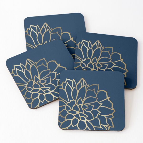 Item preview, Gold and Navy Flower designed and sold by meggydesigns.