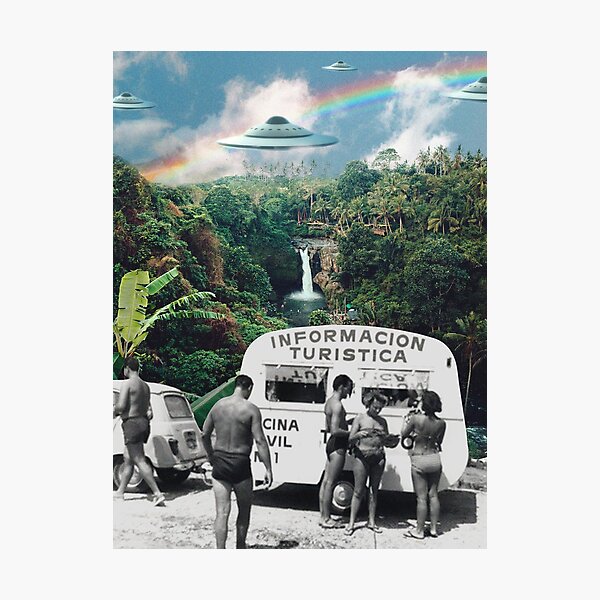 Item preview, Los Visitantes // Pura Vida (UFOs in Paradise) designed and sold by MsGonzalez.