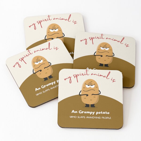 Item preview, MY SPIRIT ANIMAL IS A GRUMPY POTATO designed and sold by tania ochieng.