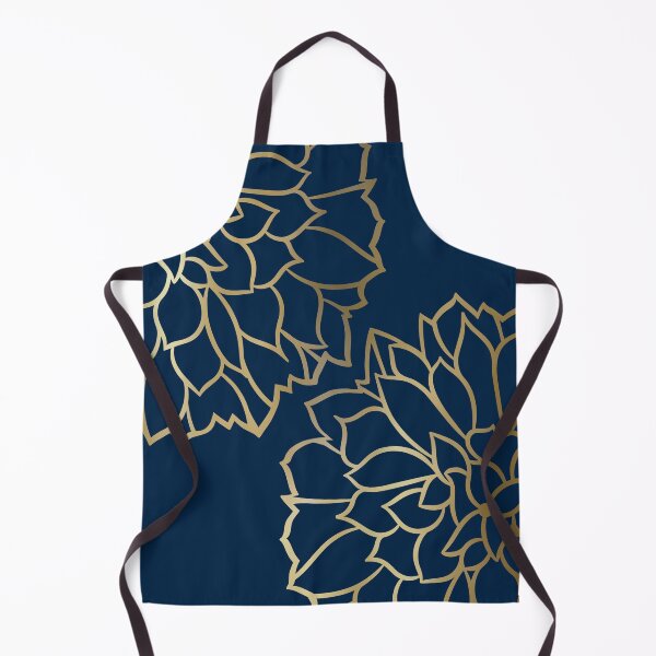 Item preview, Gold and Navy Flowers designed and sold by meggydesigns.
