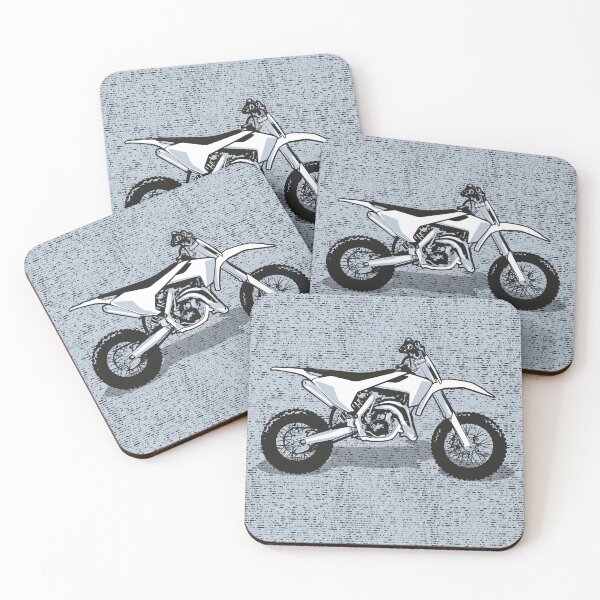 Item preview, Motocross // monochromatic pastel blue and black white motorcycles designed and sold by SelmaCardoso.