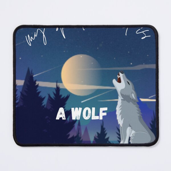 Item preview, MY SPIRIT ANIMAL IS A WOLF designed and sold by tania ochieng.