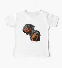 Rottweiler dog portrait Baby Tee