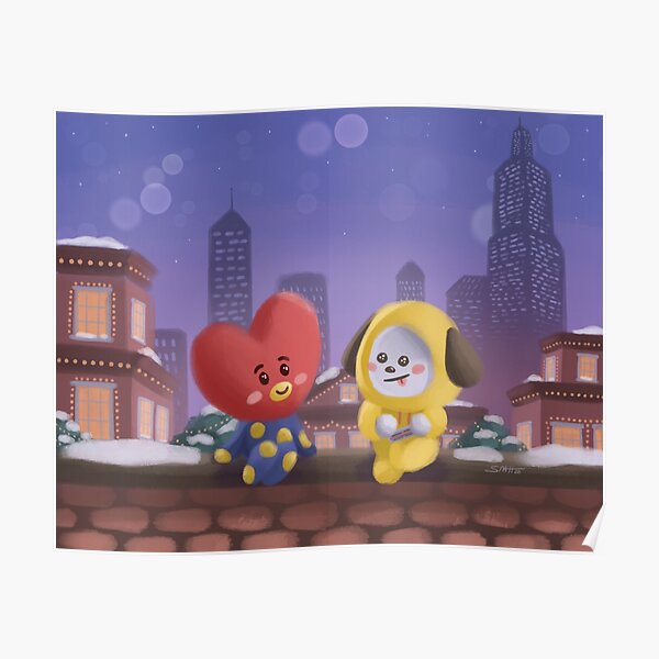 Alien and Puppy Poster