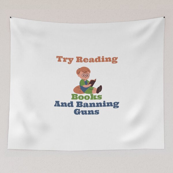 Item preview,  Try Reading Books And Banning Guns designed and sold by yassminishop.