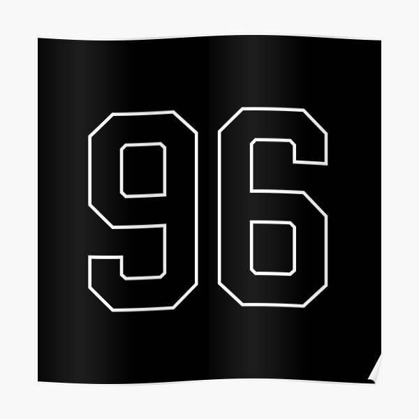 Ninety-Six Jersey Number Sports 96 | Sticker