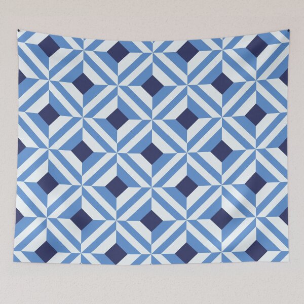 Item preview, Blue tones geometric pattern designed and sold by GoDesign1.