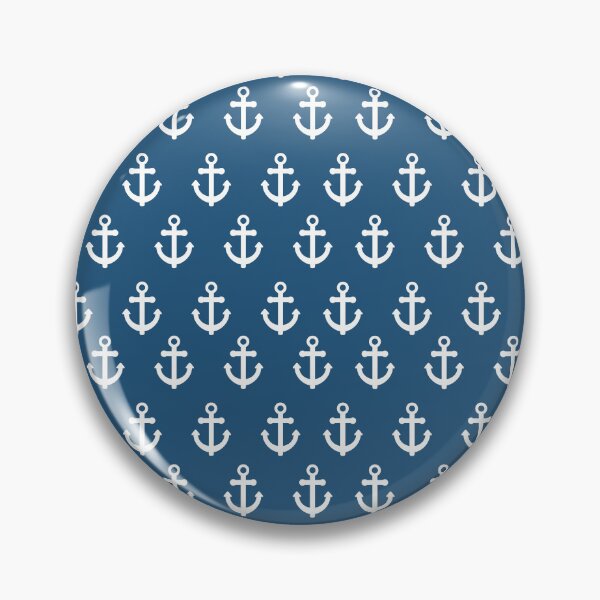 Item preview, White and blue nautical boat anchors designed and sold by GoDesign1.