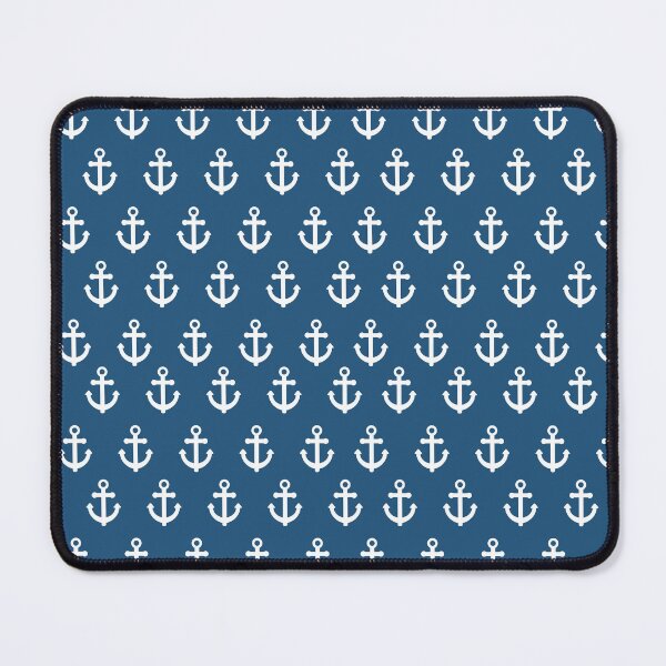 Item preview, White and blue nautical boat anchors designed and sold by GoDesign1.