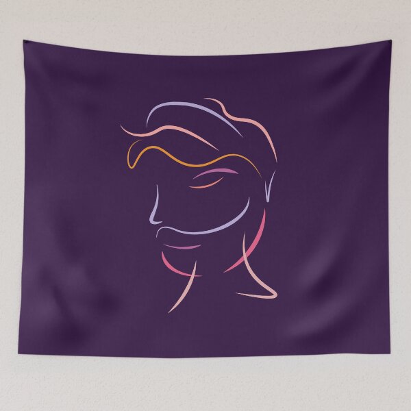 Item preview, Line Art Man's face designed and sold by ErmessThiings.