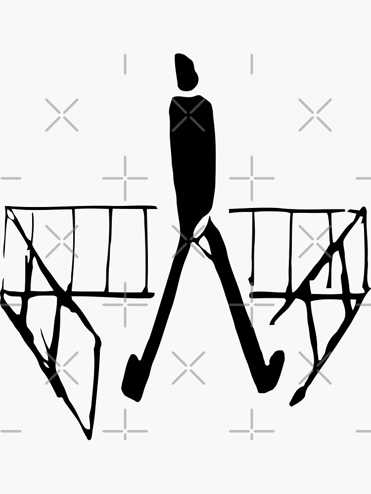 Thumbnail 3 of 3, Sticker, Franz Kafka Drawing 02 Black designed and sold by juliobenitez.