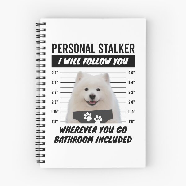 Item preview, Personal Stalker Dog – White Samoyed designed and sold by More Cute Dogs.