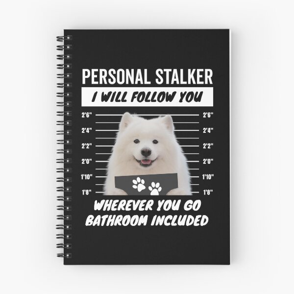 Item preview, Personal Stalker Dog – White Samoyed designed and sold by More Cute Dogs.