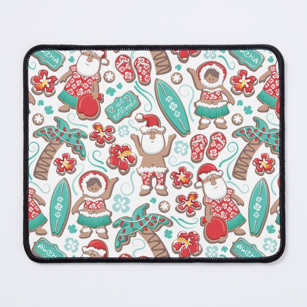 Item preview, Mele Kalikimaka Hawaiian Christmas gingerbread cookies // white background designed and sold by SelmaCardoso.