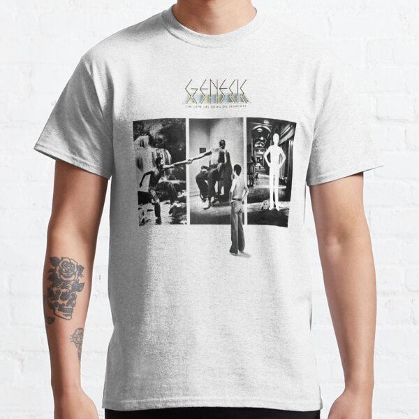 Genesis Rhinestone Classic Logo Girls Juniors Black Shirt New Soft Phil Collins 