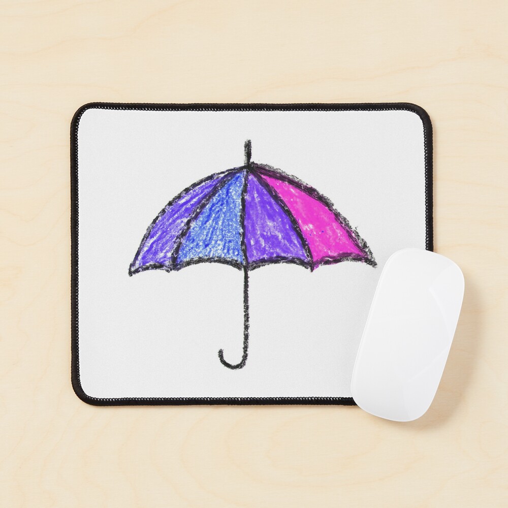 Kid, Girl with Umbrella, Drawing Stock Illustration - Illustration of  colored, kids: 12785108