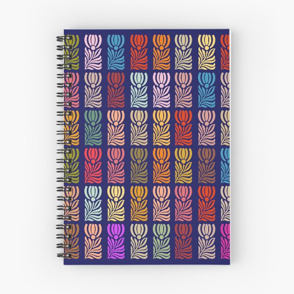 Item preview, Art Deco Tulips Stencil Flowers Multicolored Pattern designed and sold by Anna Lemos.