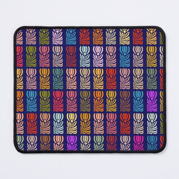 Item preview, Art Deco Tulips Stencil Flowers Multicolored Pattern designed and sold by Anna Lemos.