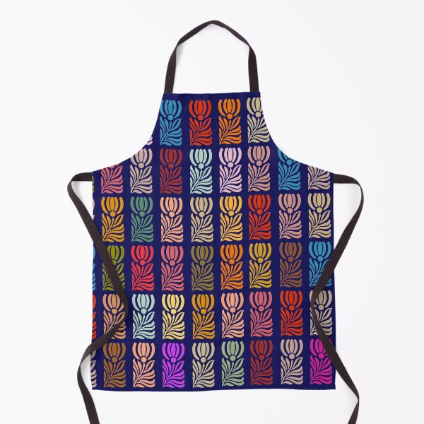 Item preview, Art Deco Tulips Stencil Flowers Multicolored Pattern designed and sold by Anna Lemos.