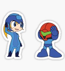 Chibi Zero Suit Samus and Megaman Sticker