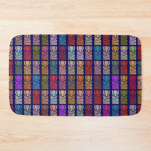 Item preview, Art Deco Tulips Stencil Flowers Multicolored Pattern designed and sold by Anna Lemos.