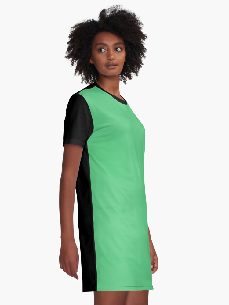 emerald green t shirt dress