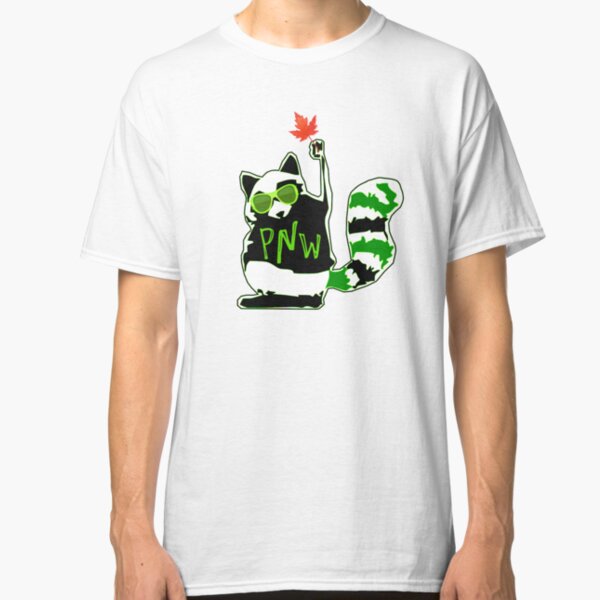 PNW Rebel Raccoon Maple Leaf Classic T-Shirt