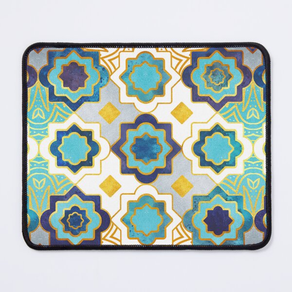 Item preview, Marrakesh gold and blue geometry inspiration designed and sold by SelmaCardoso.