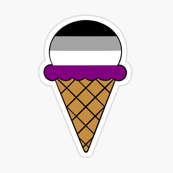 Pride Ice Cream Asexual Sticker By Gennyevans Redbubble 