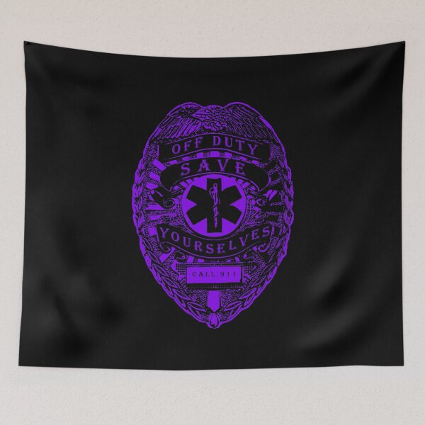 Item preview, Off Duty Save Yourselves PURPLE Funny EMT Nurse Paramedic designed and sold by BOBSMITHHHHH.