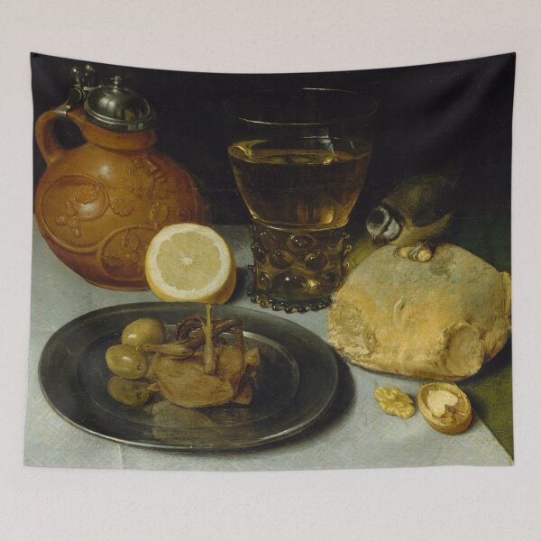 Item preview, Still life and a Blue Tit vintage artwork designed and sold by Vintage Designs +.