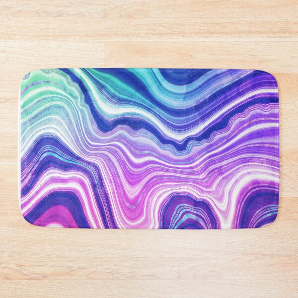 Item preview, Groovy Agate!  Pink, blue, white, aqua, violet, purple, dark blue designed and sold by hardscuffle.