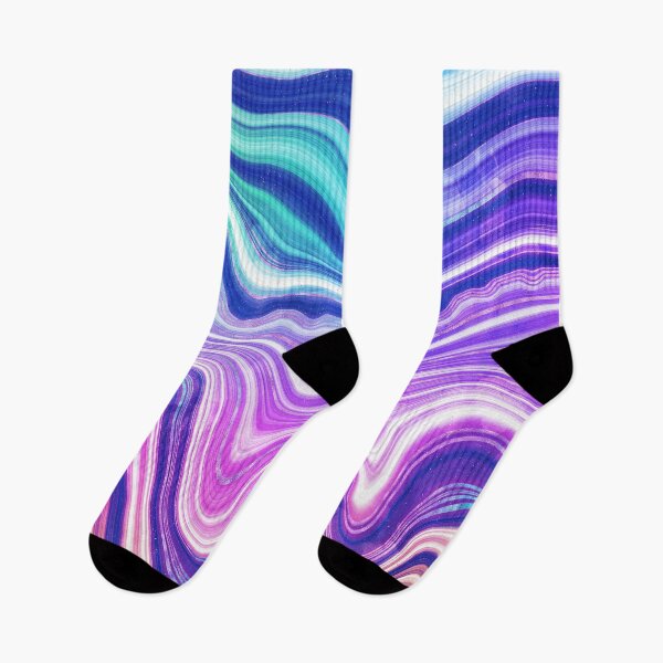 Item preview, Groovy Agate!  Pink, blue, white, aqua, violet, purple, dark blue designed and sold by hardscuffle.