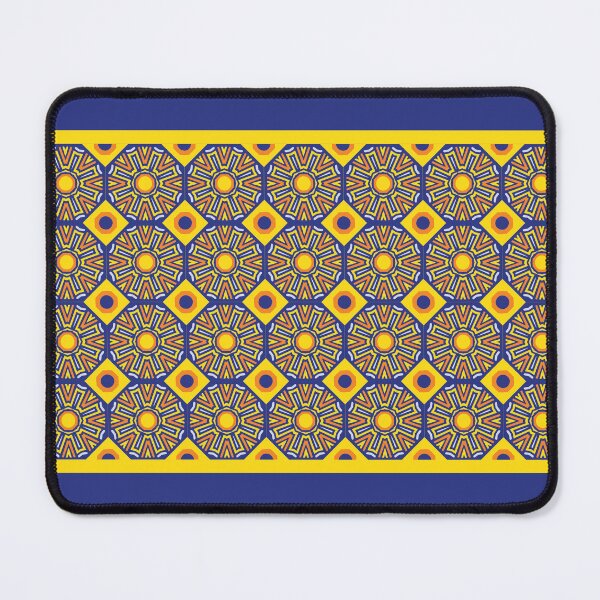 Item preview, Moroccan Tile Pattern Yellow and Blue designed and sold by Anna Lemos.