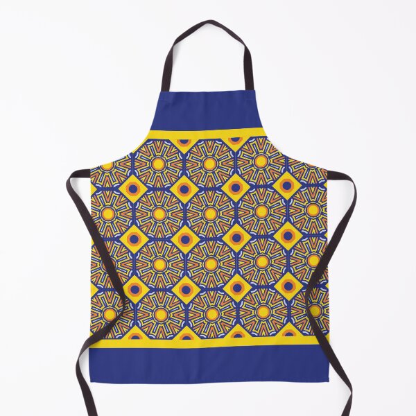 Item preview, Moroccan Tile Pattern Yellow and Blue designed and sold by Anna Lemos.
