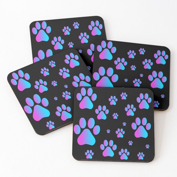 Item preview, Purple Blue Ombre Pawprint Pattern  designed and sold by Deborah Camp.