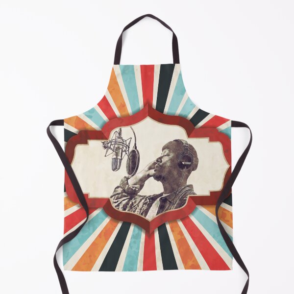 Item preview, Young RnB singer sings in front of the microphone designed and sold by Goliardika-Shop.