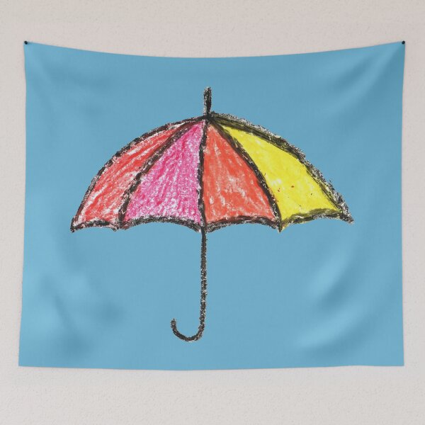 Item preview, Umbrella, crayon Umbrella drawing, rain, bumber shoot, Parasol, umbrella kids drawing, designed and sold by Nostrathomas66.