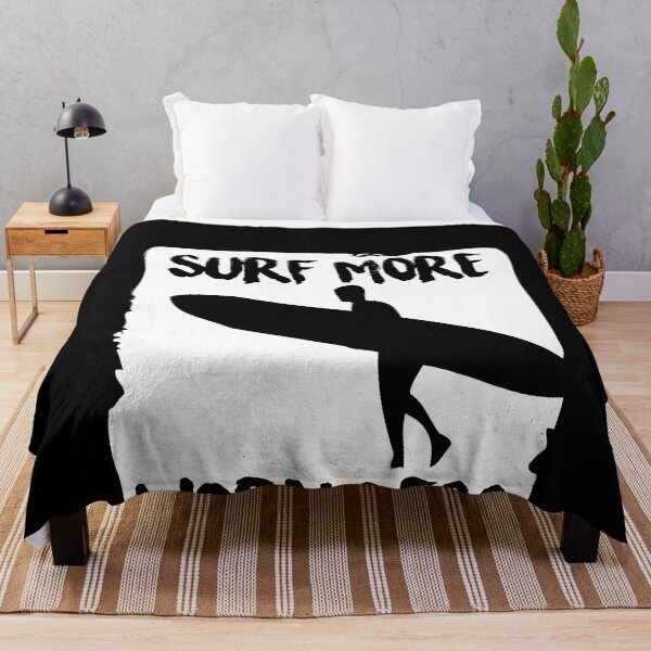 Item preview, Surf More Work Less Novelty Surf designed and sold by ShaneGuzman.