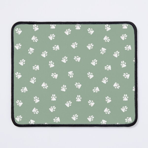 Item preview, Posh green paws prints, watercolour cat dog paws pattern designed and sold by RoseMaryWP.