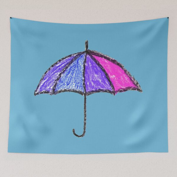 Item preview,  Umbrella, crayon Umbrella drawing, rain, bumber shoot, Parasol, umbrella kids drawing, designed and sold by Nostrathomas66.
