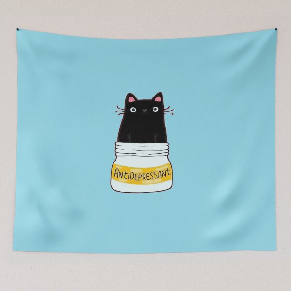 Item preview, Antidepressant Cat  T-Shirt designed and sold by SimonaStraub.