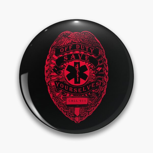 Item preview, Off Duty Save Yourselves RED Funny EMT Nurse Paramedic designed and sold by BOBSMITHHHHH.