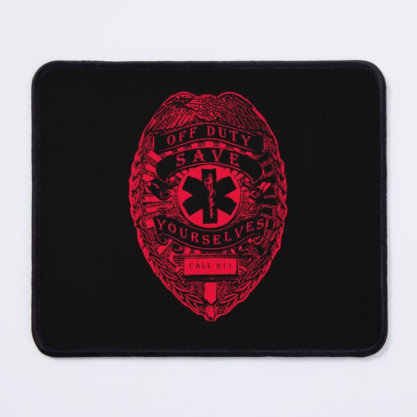 Item preview, Off Duty Save Yourselves RED Funny EMT Nurse Paramedic designed and sold by BOBSMITHHHHH.