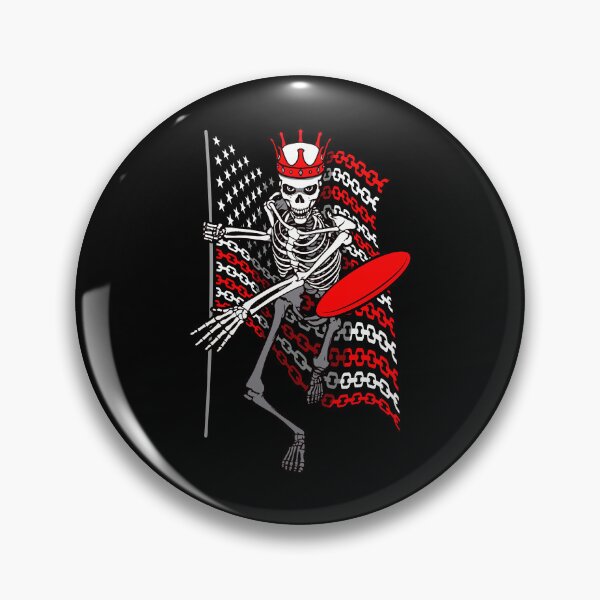 Item preview, American Flag Gothic Skeleton Disc Golf Player King designed and sold by GrandeDuc.