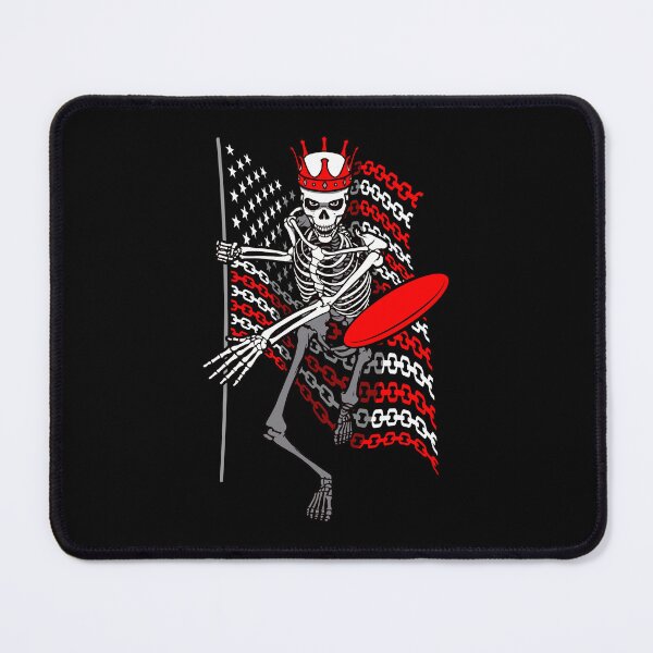 Item preview, American Flag Gothic Skeleton Disc Golf Player King designed and sold by GrandeDuc.